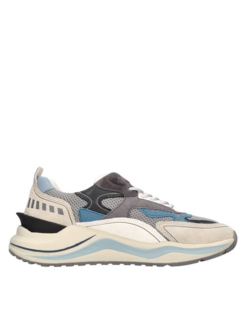 Sneakers in camoscio e tessuto D.A.T.E. | FUGA HFGRIGIO-AZZURRO
